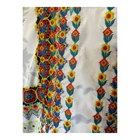 N24 Karyn Seo Embroidered Floral Tunic Blouse Sz S - Picture 3 of 6